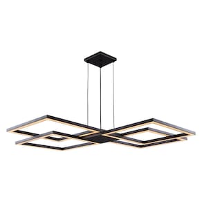 Lustre Pendente Perfil Led 96W Design Moderno Quarto Sala