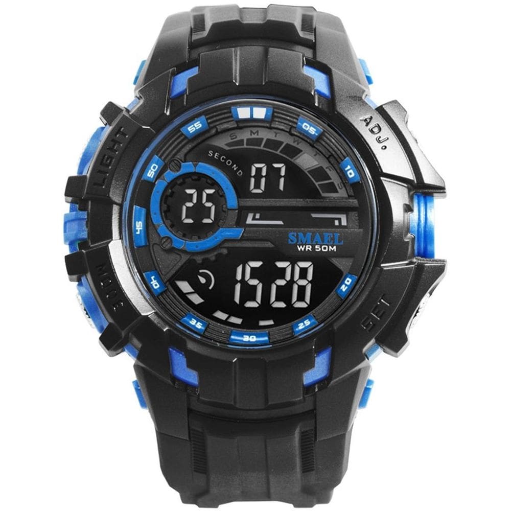 Relógio Masculino Smael Digital 1610S Preto E Azul