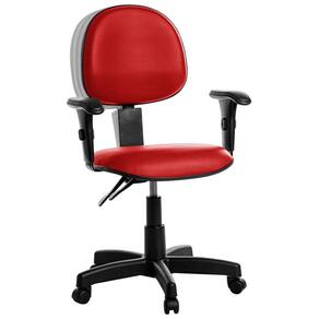 Cadeira Ergonômica Executiva Com Braço Rj Vermelho
