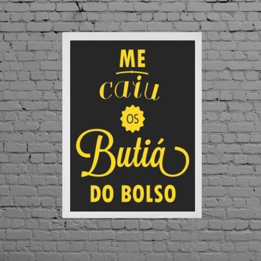 Quadro Madeira Branca c/ Vidro 33x24cm - Decoração Ambientes
