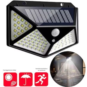 Luz Solar Led Fácil Instalação Carrega Com Sol