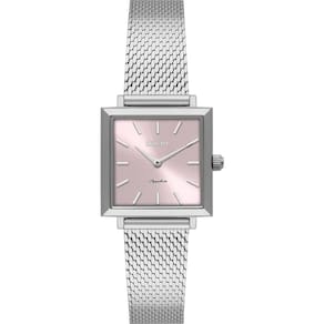 Relógio Orient Feminino Ref: Lbss0091 R1sx Retangular Mesh Prateado