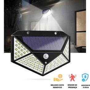 Luz Solar Externa Com Detector De Movimento Alta Potência