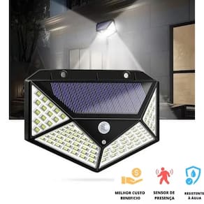 Luz Solar Led Resistente À Água Com Botão Liga/Desliga