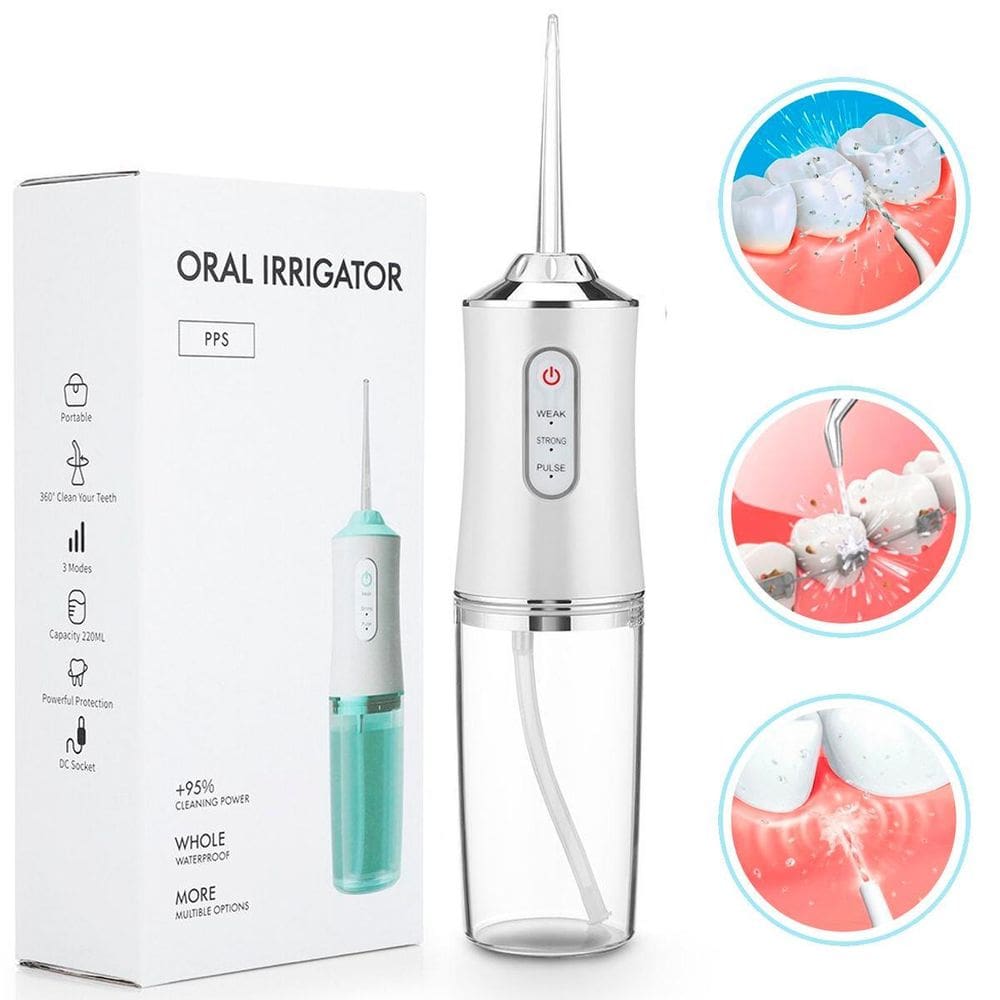 Irrigador Oral Fio Dental 220ml USB - Higiene Eficiente