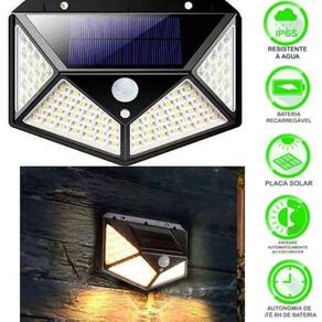 Luminária Solar Fácil Instalação Carrega Com Sol