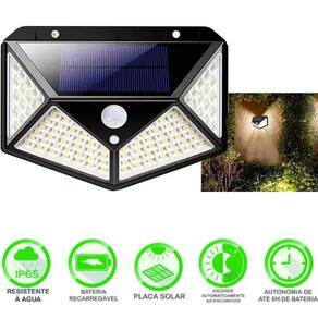 Luz De Parede Solar Com Painel Solar Carrega Com Sol