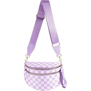 Bolsa tiracolo MEISEY preta/branca quadriculada para mulheres