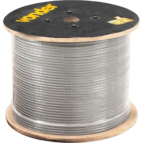 Cabo De Aço Af 1/4 Alma De Fibra 6X19S Galv Com 100M Vonder