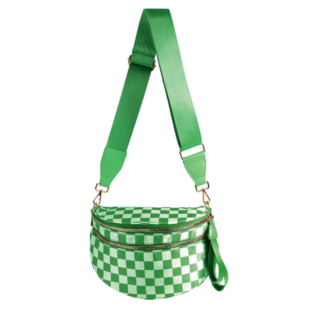 Bolsa tiracolo MEISEY xadrez preta e branca para mulheres