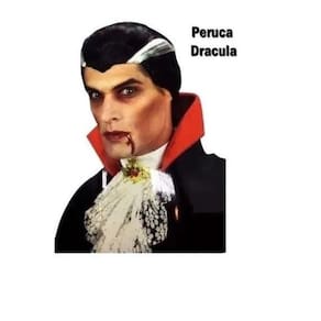 Peruca Conde Drácula Festas Fantasia Halloween Cosplay