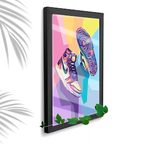Quadro Decorativo Jordan Pop Art Loja Escritório+Vidro 33x25