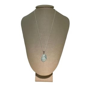Colar Diamantado Prata 925 Água Marinha Oval - Ponte Vecchio