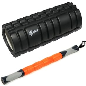 Rolo Massagem Foam Roller + Bastão De Massagem Odin Fit