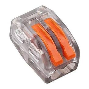 100X Conector Elétrico Emenda Rápida Alavanca Borne 2 Fios