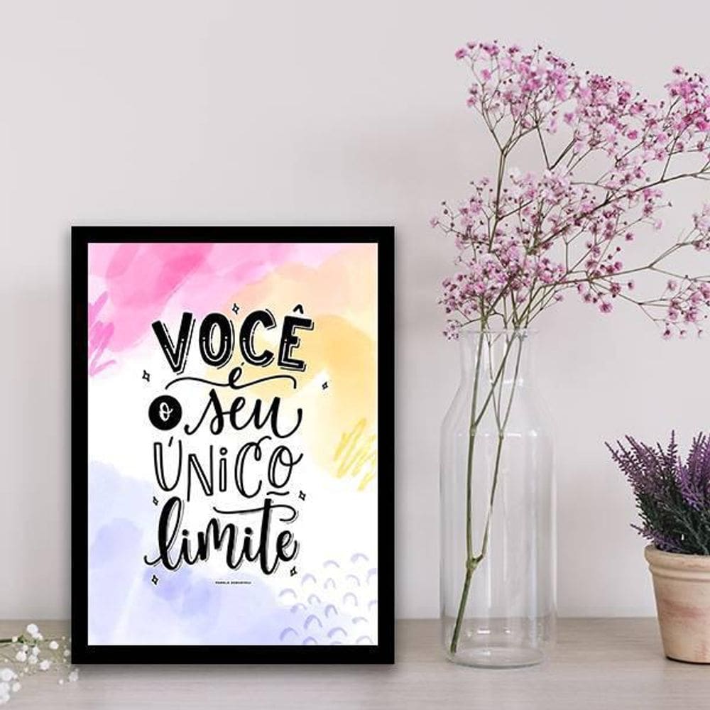 Quadro Decorativo Você É Seu Único Limite 34x23Cm