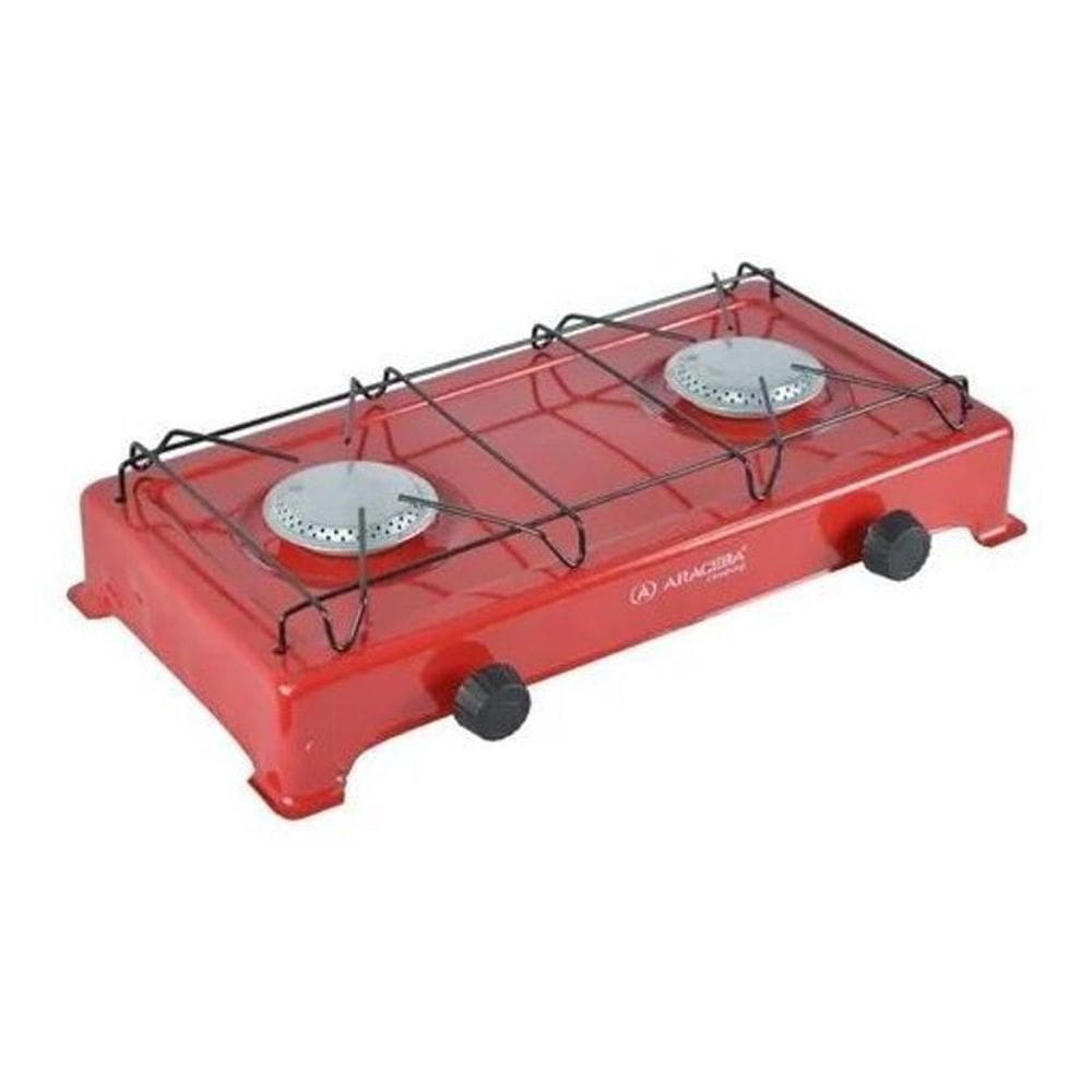 Fogão Camping 2 Bocas Araceba Modelo Acf-0101 Vermelho