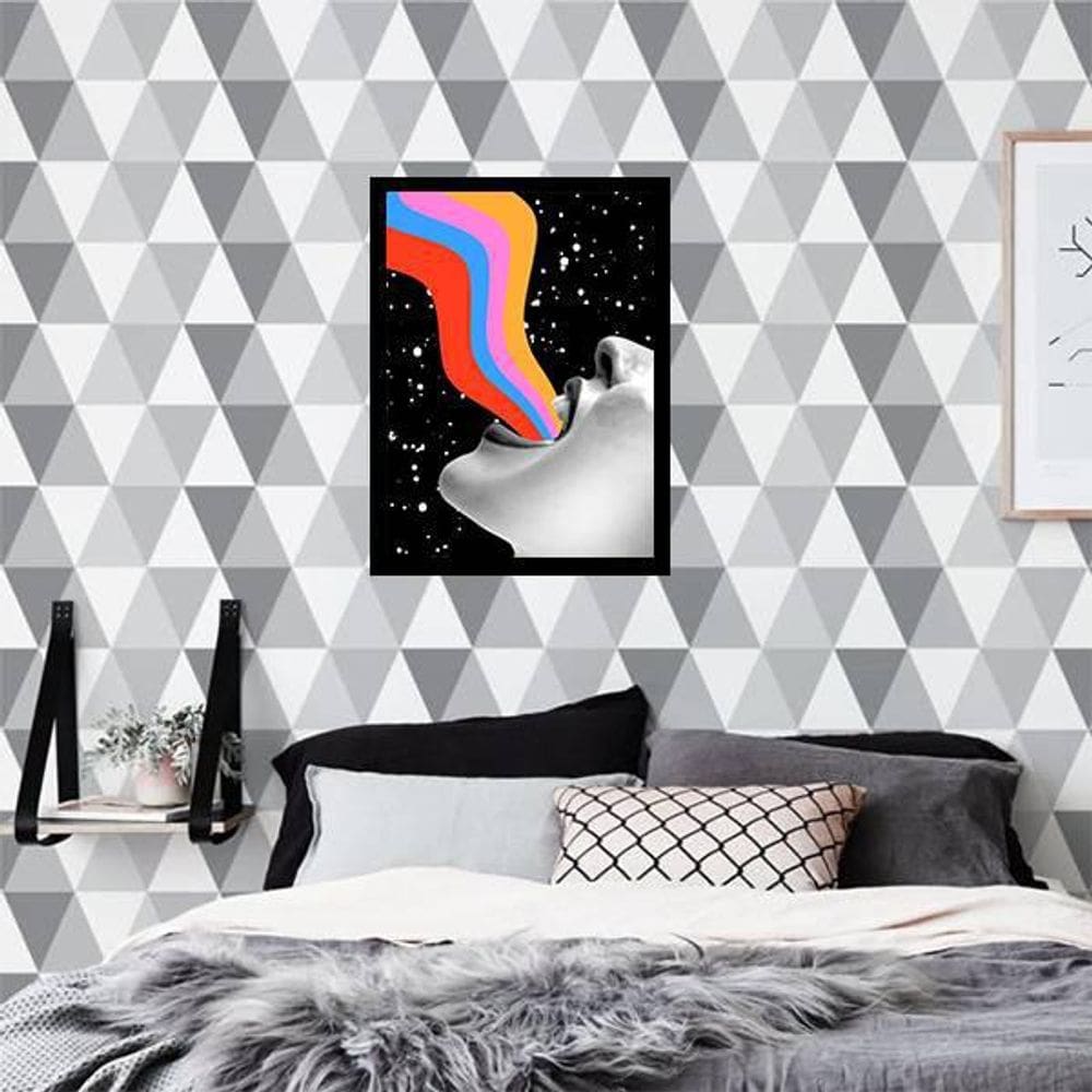 Quadro Decorativo Fale Colorido 34x23cm