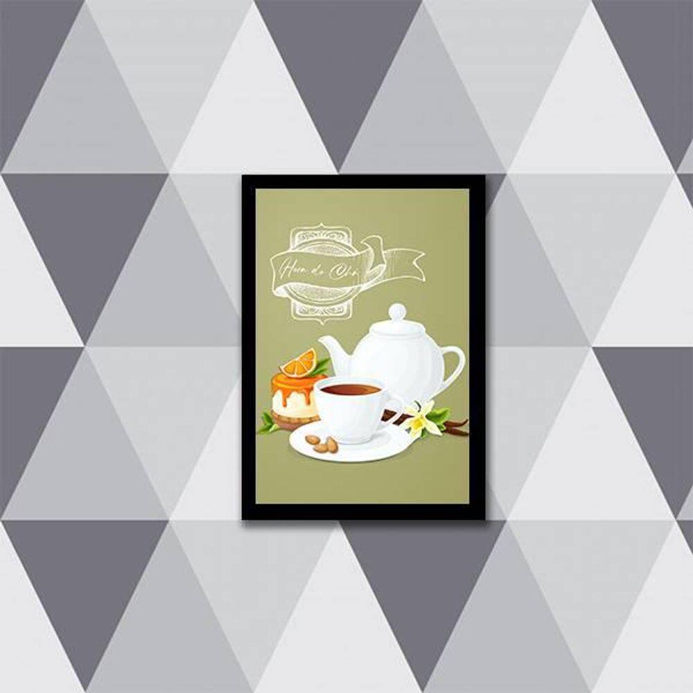 Quadro Decorativo Hora Do Chá 24X18Cm 001