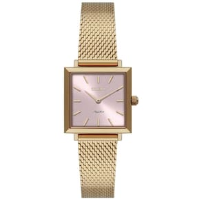 Relógio Orient Feminino Ref: Lgss0068 R1kx Retangular Mesh Dourado