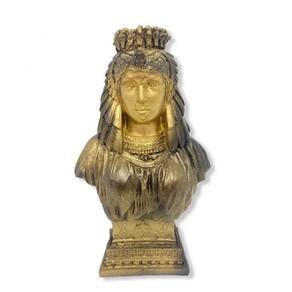 Busto Deusa Egípcia Isis Dourado Em Resina 19 Cm