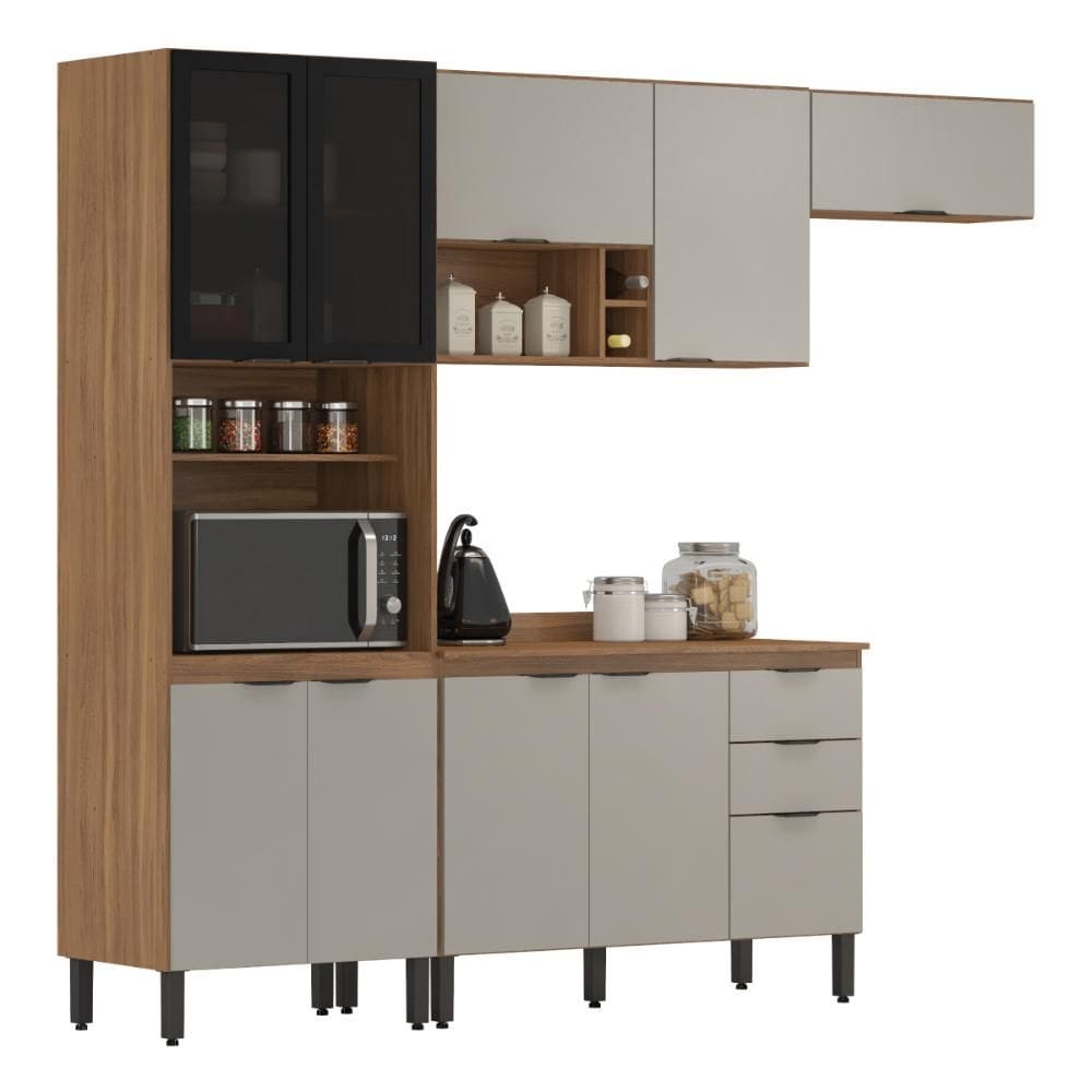 Armario de Cozinha Firenze com 10 Portas e 2 Gavetas