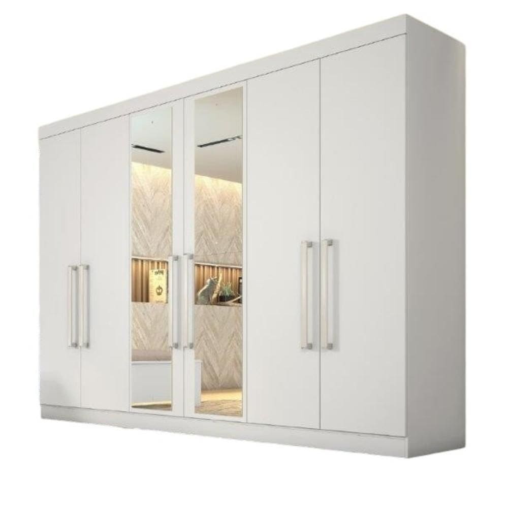 Guarda Roupa Alba 6 Portas Espelho 100% MDF - MadeMarcs
