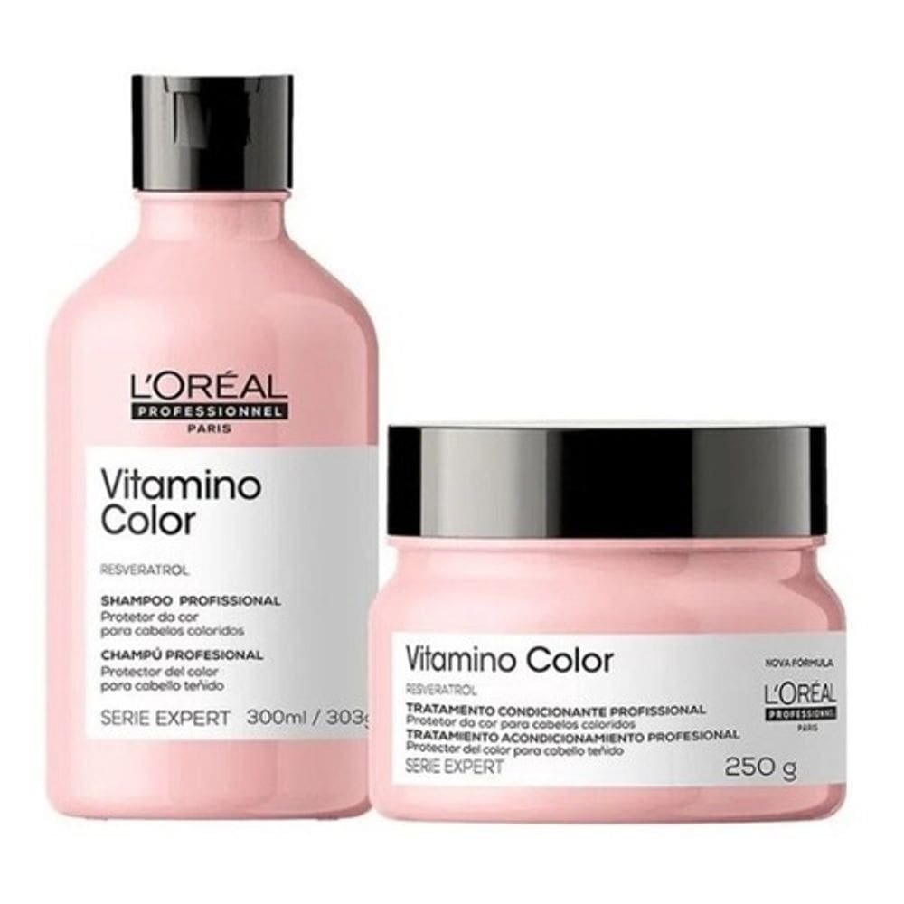 Kit Loreal Vitamino Color Shampoo 300ml + Máscara 250ml Prom