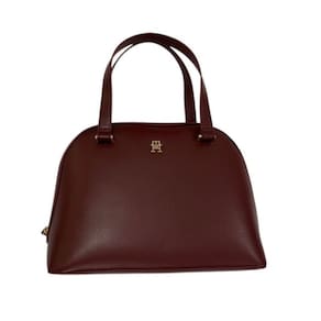 Bolsa Transversal Cor Vinho com Logo Dourado