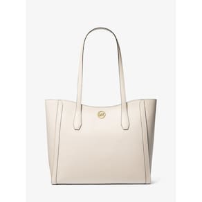 Bolsa de Ombro Feminina Grande Creme MK Leida Tote