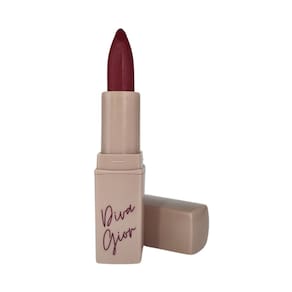 Batom Bala Cremoso Diva Gior Rosa Cereja 3,5g Vegano Hidratante e com FPS 15