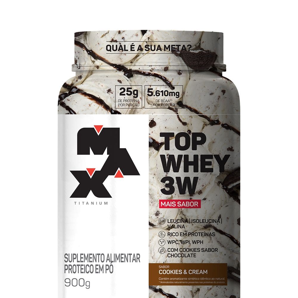 Top Whey 3W Max Titanium (900g) Cookies & Cream