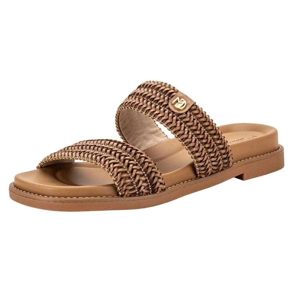Chinelo Rasteiro Moderno Trançado Conforto Casual Modare