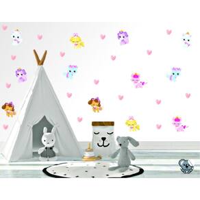 Adesivo De Parede Infantil Cachorrinhas Miniaturas