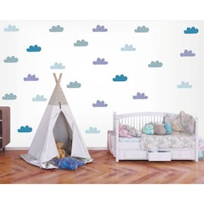 Adesivo Decorativo De Parede Infantil Nuvens Candy Color