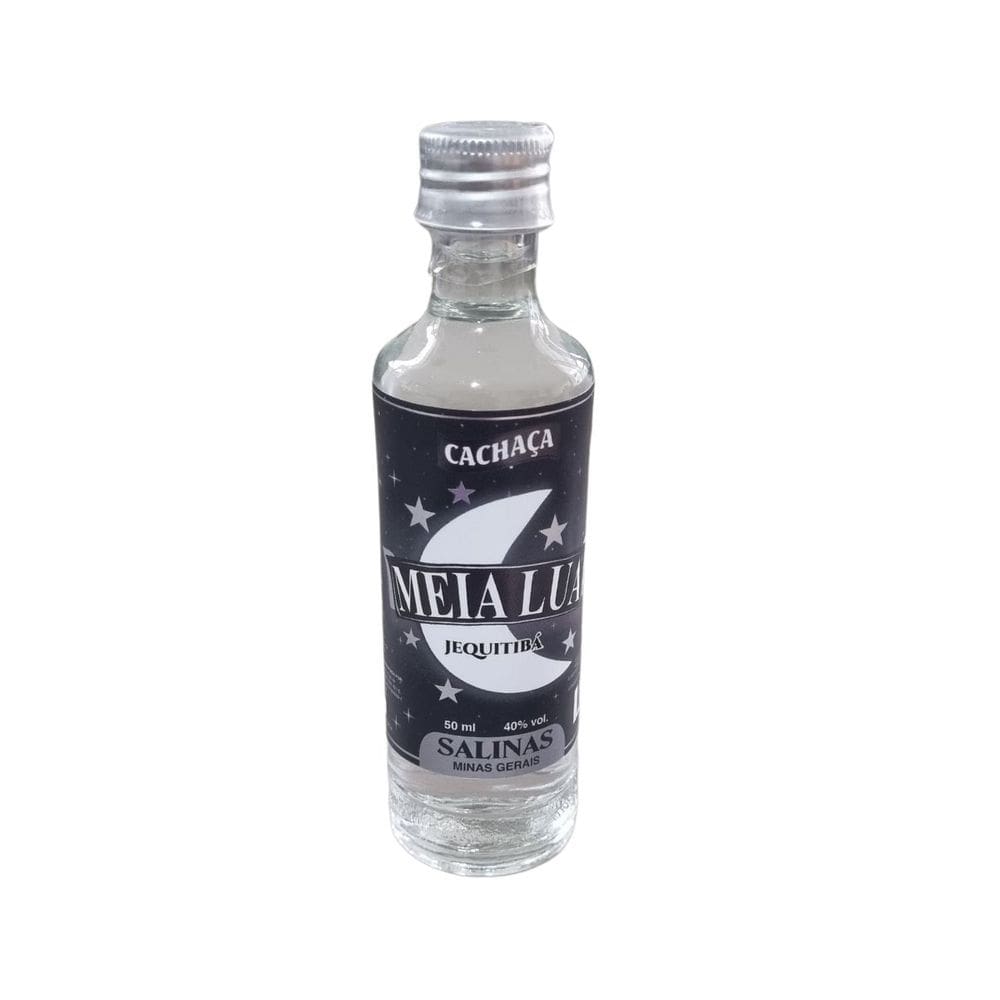 Cachaça Meia Lua Jequitibá 50ml - Miniatura de Vidro