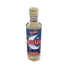 Cachaça Meia Lua Bálsamo 50ml - Garrafa de Vidro