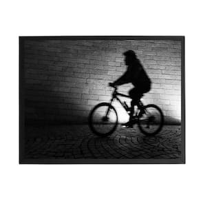 Quadro Decorativo Fotografia Pessoa Pedalando Vidro 24X18Cm
