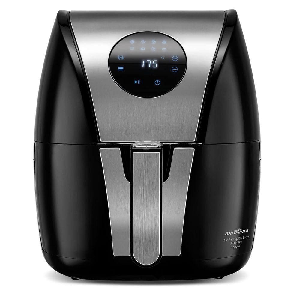 Air Fryer Britânia 5L Antiaderente Digital Inox 1500W BFR41PI 220V