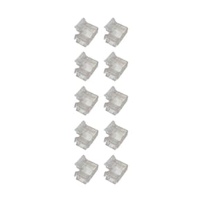 Kit 10 Emendas Conector Astraled Em L Para Fita De Led 10mm Em-036