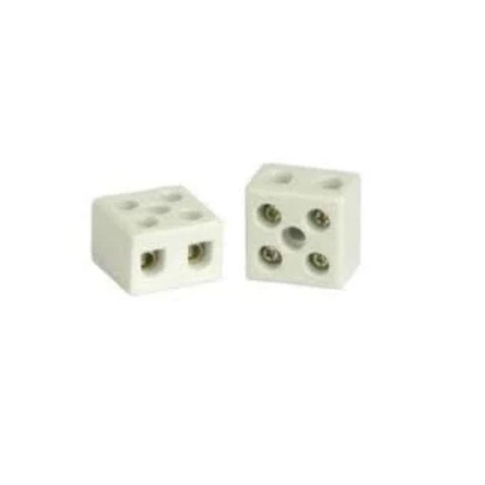 Conector de Porcelana Bipolar 10 Mm 50 Un Foxlux