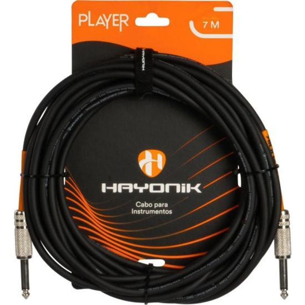 Cabo Para Instrumentos Player P10 x P10 7m Preto Hayonik [F003]