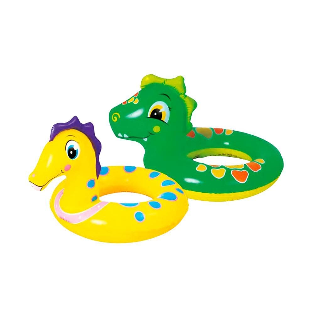 Boia Inflável Infantil Redonda Cavalo Marinho Colorida [F102]