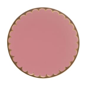 Prato Raso de Porcelana EGG Rosa Matt/Dourado 27cm Wolff