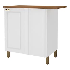 Balcão Canto Reto Firenze 96cm 1 Porta com Tampo MDF - Indékes