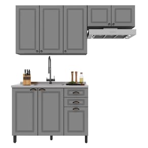 Cozinha Modulada Firenze 3 Peças com Balcão 120cm sem Tampo - Indékes