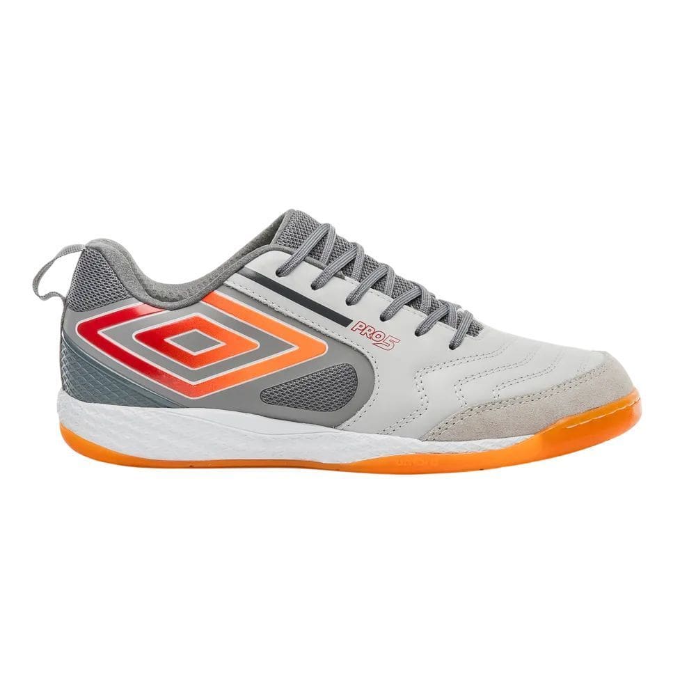 Chuteira Futsal Pro 5 Bump Club U01fb041-886 - Cinza/Laranja 42