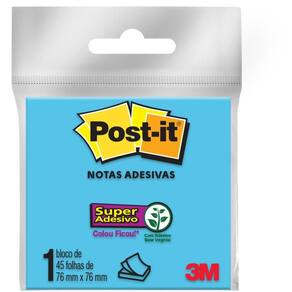 Bloco De Recado Post-it 76x76mm Azul 45fls. - 3m