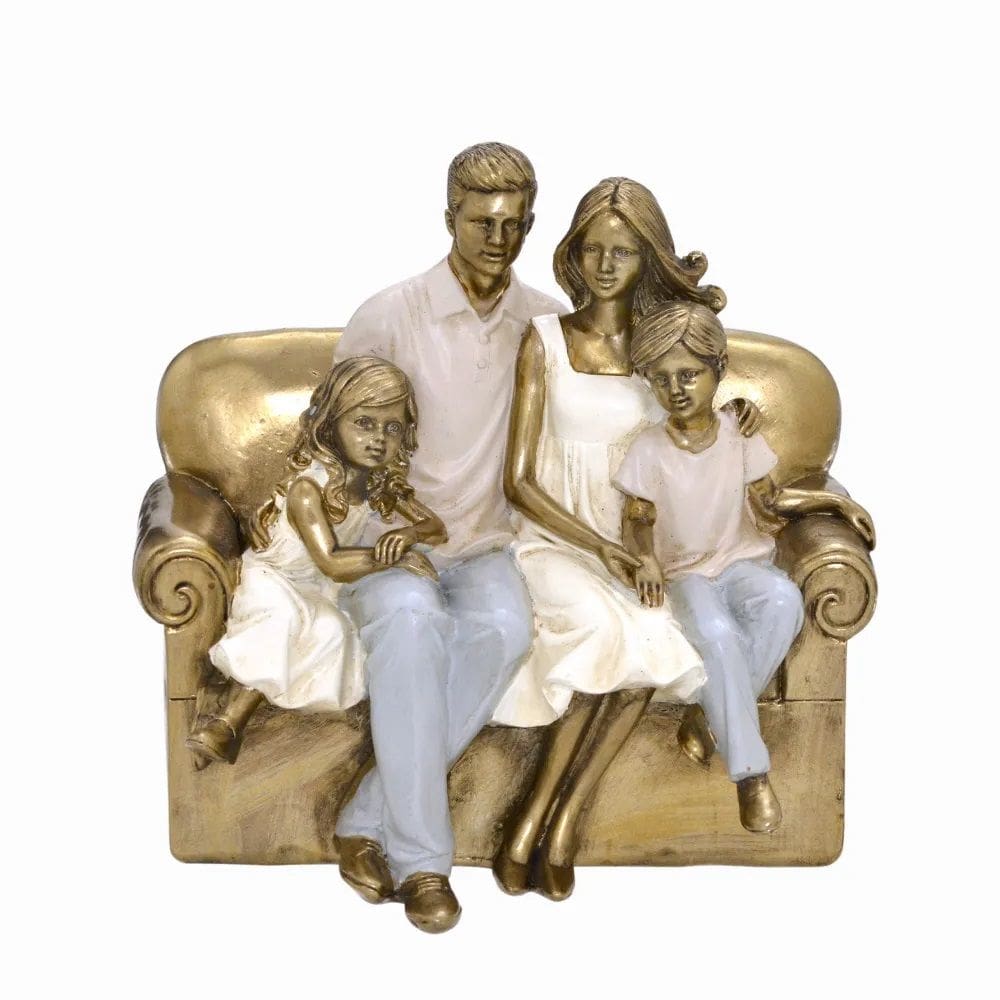 Figura Decorativa Estatueta Família 19 X 18 X 13 Cm - 257-788