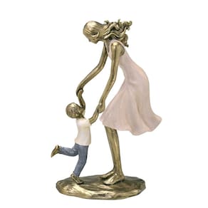 Figura Decorativa Estatueta Mão E Filho 25 X 16 X 8 Cm